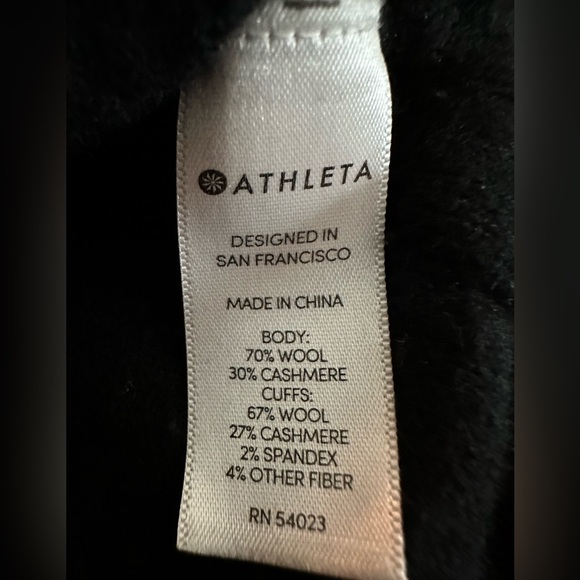 Athleta Wool and Cashmere Sweater Black XS - Picture 5 of 5